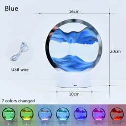 Romantic LED Sand Painting Lamp Control RGB LED Night Light Desk Lamp Christmas Gift Decor Creative Quicksand Table Lamp