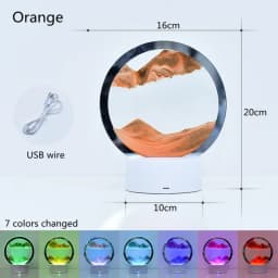 Romantic LED Sand Painting Lamp Control RGB LED Night Light Desk Lamp Christmas Gift Decor Creative Quicksand Table Lamp