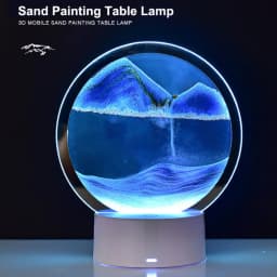 Romantic LED Sand Painting Lamp Control RGB LED Night Light Desk Lamp Christmas Gift Decor Creative Quicksand Table Lamp