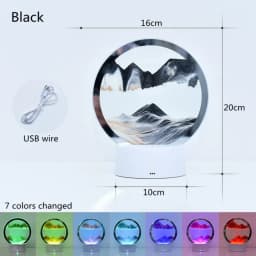 Romantic LED Sand Painting Lamp Control RGB LED Night Light Desk Lamp Christmas Gift Decor Creative Quicksand Table Lamp
