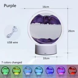 Romantic LED Sand Painting Lamp Control RGB LED Night Light Desk Lamp Christmas Gift Decor Creative Quicksand Table Lamp