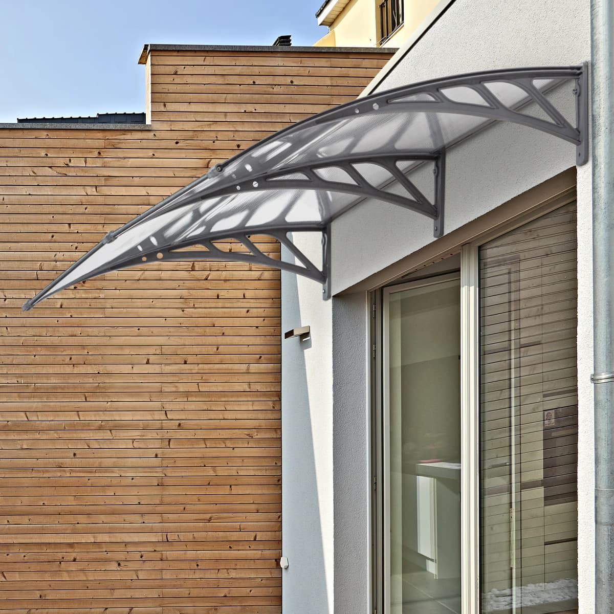 Door Canopy Awning Outdoor Window Rain Shelter Coverfor Door Porch 196 x75cm