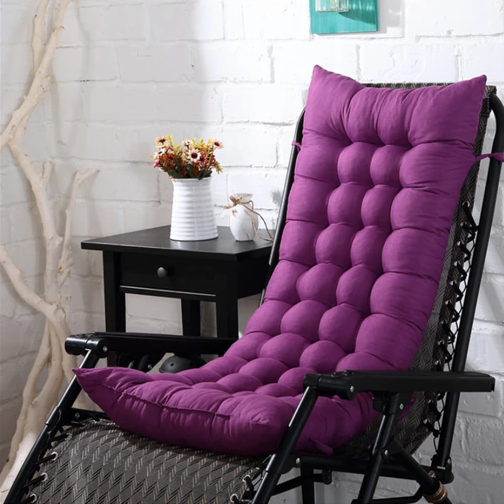 Voltsify Thick Soft Comfortable Chaise Lounge Chair Cushion with Attached Ties for Recliners, Sun Loungers, Beach Chairs