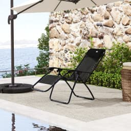 Outsunny Zero Gravity Lounger Chair, Folding Reclining Patio Chair with Padded Seat, Cup Holder, Soft Cushion