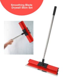 Smoothing Blade Drywall Skim Set Stainless Steel with Extension Handle Wall Tool