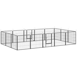 PawHut 16 Panels Heavy Duty Puppy Play Pen for Small, Medium Dogs 80Hcm