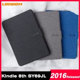 Magnetic Smart Fabric Kindle Case For Kindle 8th SY69JL Generation 2016 Smart Shell Leather Flip Cover Shell Auto Sleep Wake