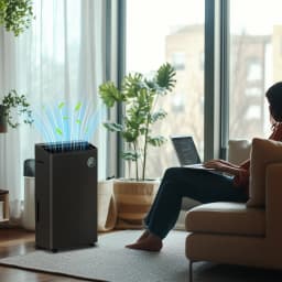 HOMCOM 16L/Day Quiet Air Dehumidifier with Purifier, UVC, Ioniser, Timer