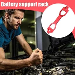 200/250mm Battery Tie Down Bracket Aluminum Car Accessories Space-Saving Battery Trays Automotive Replacement Mount for Vehicles