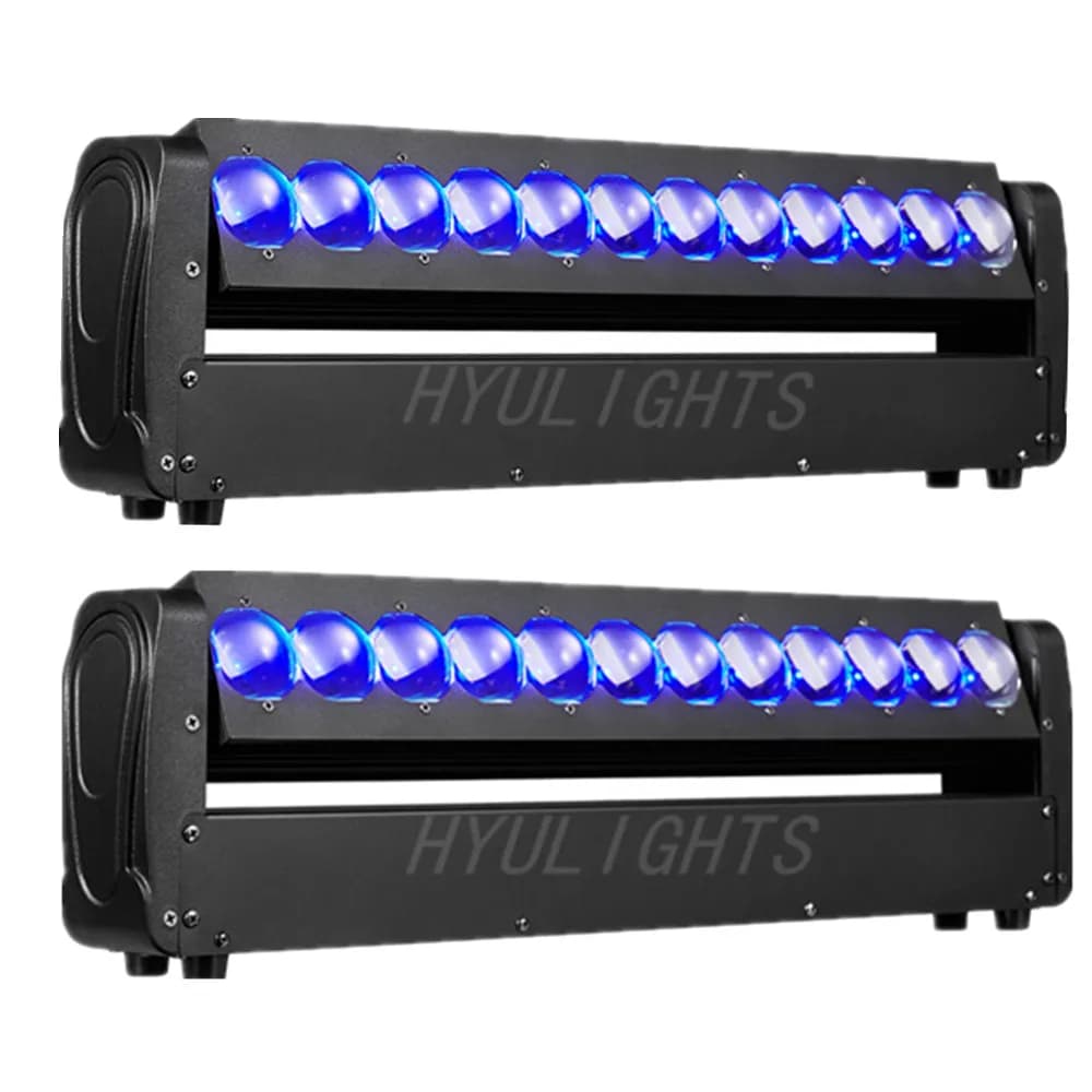 360°Infinite Rotation LED Moving Head 2 Sides Beam Curtain & Strobe Party Light DJ Light Disco Light DMX Luces DJ