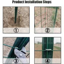 DayPlus PVC Wire Mesh, Galvanized Steel Green Coating Metal Wire Mesh for Chicken Coop Barrier Poultry Enclosures Garden Fence