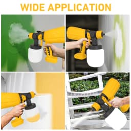 1000ML Paint Sprayer Cordless Rechargeable For DeWalt 18V Battery Powered HVLP Power Spray Gun XR UK Tool Only