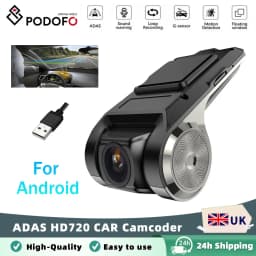 Podofo ADAS USB DVR Camera For Car DVD Android Player Dash Cam Suit for Full HD Head Unit Auto Audio