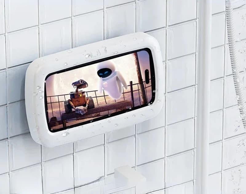 Bathroom Phone Stand Waterproof and Anti-fog Mobile Phone Wall Hanging Can Be Rotated Storage Stand