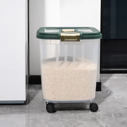 Voltsify Large Capacity Transparent Kitchen Organizer with Flip-Top Lid, Wide-Mouth Design for Rice, Flour, Grains & Dry Goods