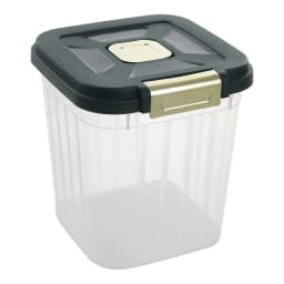 Voltsify Large Capacity Transparent Kitchen Organizer with Flip-Top Lid, Wide-Mouth Design for Rice, Flour, Grains & Dry Goods