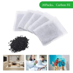 20 Pcs Activated Charcoal Water Filters, Activated Carbon Filter Sachets for Distiller, Distiller Replacement Bags, for Home