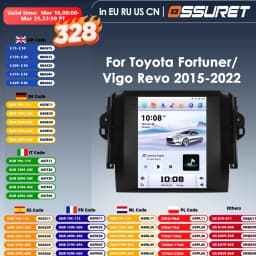 9.7 4G Wireless Carplay Android Auto Car Radio Multimedia for Toyota Fortuner / HILUX Revo 2015 - 2022 Video Player