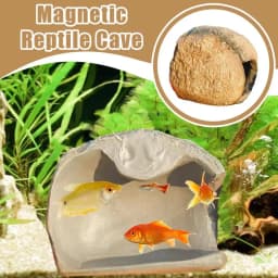 Aquarium Cave Fish Tank Shelter House Magnetic Detachable Fish Tank Decorative Shrimp Residence Magnetic Reptile Cave