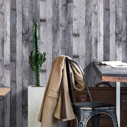 3D industrial style wood board wallpaper, thickened PVC self-adhesive simulation old wallpaper Home Decorative