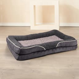 Voltsify Anti-Slip Orthopedic Pet Bed with Removable Zipper Cover, Elevated Pillow Support, High-Density Sponge & EPE Foam