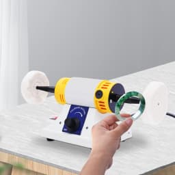 320W Dual-head Polishing Machine Adjustable Speed Tabletop Grinder Jewelry Polisher Bench Lathe Polish Tool