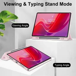 Tablet Case for Lenovo Xiaoxin Pad 2024 Tab M11 11 Inch Trifold Pencil Holder Acrylic Back Flip Stand Kickstand Shockproof Cover