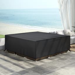 Outsunny Large Patio Garden Furniture Set Cover 600D Oxford Square Waterproof, 230 X 230 X 70 Cm, Black