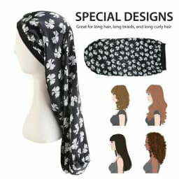 Long Hair Soft Travel Hat Satin Silk Bonnet Sleep Cap Head Cover Turban Wrap