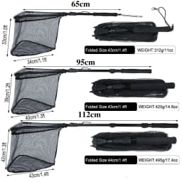 65-112cm Folding Fishing Brail Net Telescopic Fishing Landing Net Scoop Net