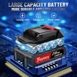 Electric Lawn Mower 21V Cordless Grass Trimmer Length Adjustable Cutter Household Garden Tools 36000RPM Battery with 2x Batterys
