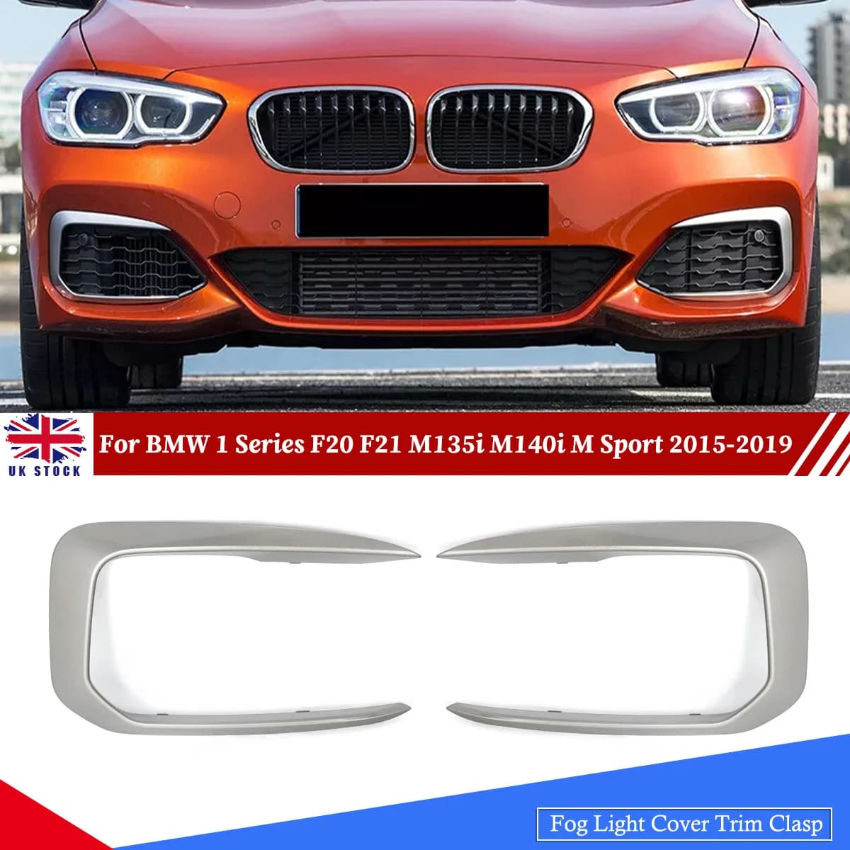 For BMW F20 F21 M Sport M135i M140i 114d 116d 118d 120d 125d Lci 2015-2019 Front Bumper Grill Trim Clasp Fog Light Frame