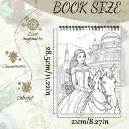 4pcs female characters and magic series of theme coloring books, upgrade and thicken strong durable, high flexibility.