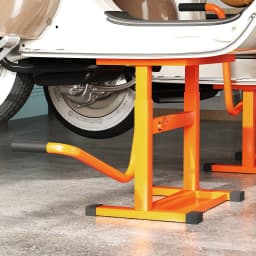 DURHAND 150KG Steel Motorcycle Lift Rubber Platform, Crank Lift Manual Repair Clean Hoist Table Assist Off-Road Dirt Bike
