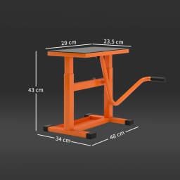 DURHAND 150KG Steel Motorcycle Lift Rubber Platform, Crank Lift Manual Repair Clean Hoist Table Assist Off-Road Dirt Bike