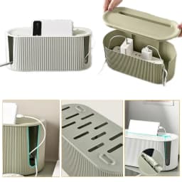 2024 Nordic Plug Board Storage Box Cable Wire Organizer Case Socket Wireless WiFi Router Bracelet Desktop Data Line Holder Shelf