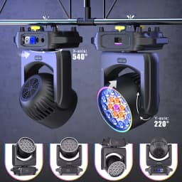 LeLeght 19x20w Moving Head Led RGBW 16/24 Channel 4 in 1 Stage Lights For DJ Light Christmas Bar Disco Party Halloween Deco