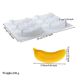 Simulated Banana Shaped Fruit Mousse Cake Moulds Food Grade Silicone Cake Molds Kitchen Bakeware Party Dessert Baking Tools
