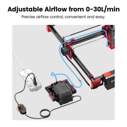 AlgoLaser Laser Engraver Air Compressor Air Assist Pump With 30L/Min Air Output For CNC Laser Engraver Adjustable Speed Low Nois