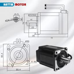 [EU Stock] AC Servo Motor Kit /600W/750W/1000W 220V With Brake or Without Brake + Servo Driver + 3M Cable CNC Servo Motor Kit