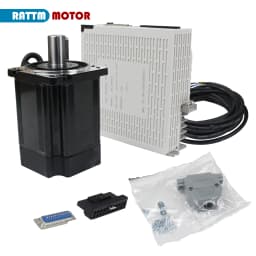 [EU Stock] AC Servo Motor Kit /600W/750W/1000W 220V With Brake or Without Brake + Servo Driver + 3M Cable CNC Servo Motor Kit