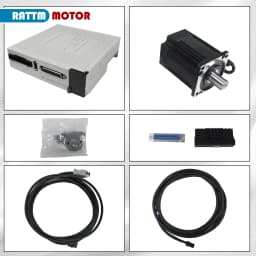 [EU Stock] AC Servo Motor Kit /600W/750W/1000W 220V With Brake or Without Brake + Servo Driver + 3M Cable CNC Servo Motor Kit