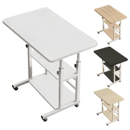 【Breeins】Height Adjustable Mobile Table Overbed Desk with Wheels Multi Color
