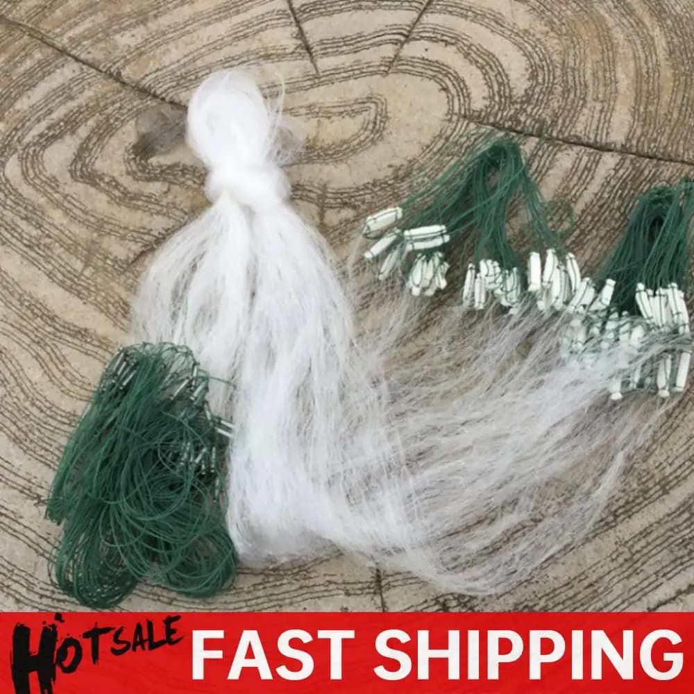 Nylon Strip Fishing Net Monofilament Gill Network Three Layers Crucian Carp Fish Trap Cage Network Fishing Tackle
