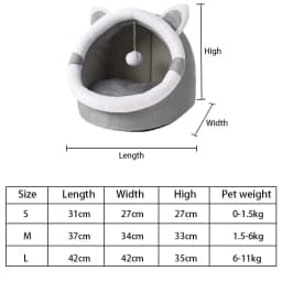 Cat Nest House for Cats Cave Cat Bed Kennel Cats Four Seasons Universal Semi-Closed Cute and Comfortable Cat Nest Kittens Cave