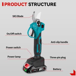 Brushless 30mm Electric Pruner Shear Electric Scissors Cordless Fruit Tree Bonsai Pruning Garden Tool For Makita 18V Battery Pin