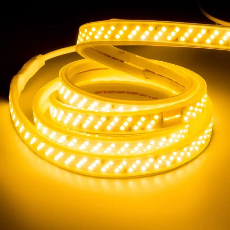 Super Bright SMD 5630 5730 LED Strip 220V With EU Plug 180LEDs/m IP67 Waterproof Warm White In-Outdoor Flexible Light