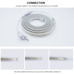 Super Bright SMD 5630 5730 LED Strip 220V With EU Plug 180LEDs/m IP67 Waterproof Warm White In-Outdoor Flexible Light