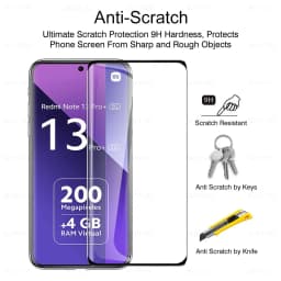 1-3Pcs 9H Curved Tempered Glass For Xiaomi Redmi Note 13 Pro+ 14 Pro Plus 5G Screen Protector Note13ProPlus Note14Pro 14Pro 4G