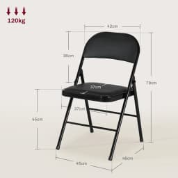 HOMCOM 2 Pack Padded Folding Chairs with Cushioned Seat and Metal Frame Black